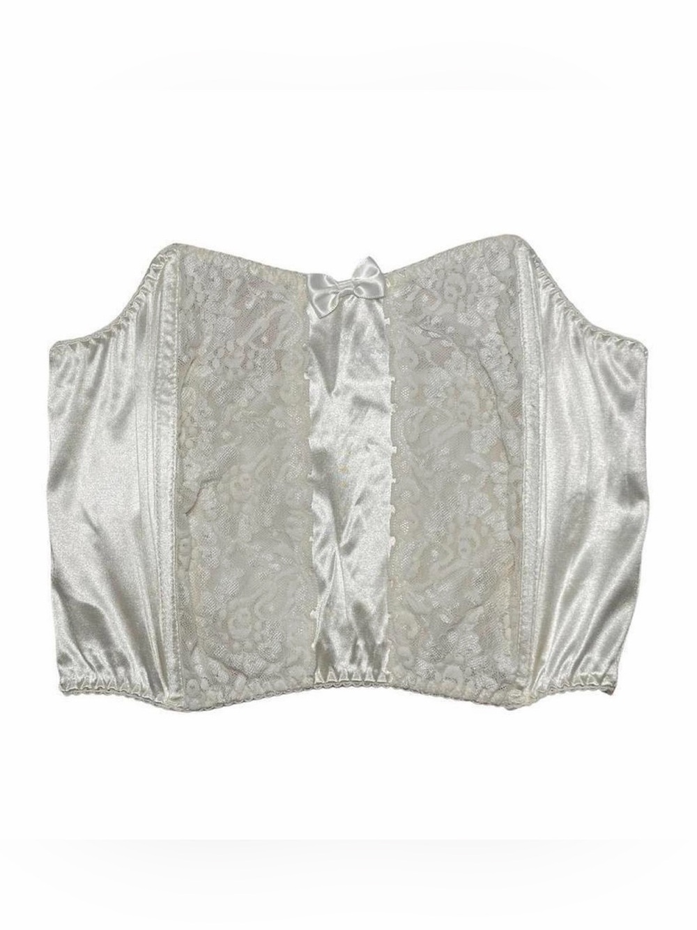 vintage satin + lace bustier top